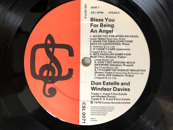 Signed Don Estelle and Windsor Davies - Bless You For Being An Angel Vinyl LP (LP Record) - Image 3