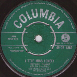 Helen Shapiro - Little Miss Lonely 7 Inch Vinyl Single (7 Inch Vinyl Record)