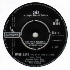 Chér - Bang Bang (My Baby Shot Me Down) 7 Inch Vinyl Single (7 Inch Record) (45 RPM Record)