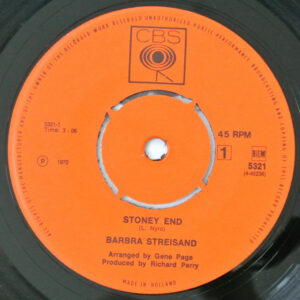 Barbra Streisand - Stoney End / I'll Be Home 7 Inch Vinyl Single (7 Inch Record) (45 RPM Record)