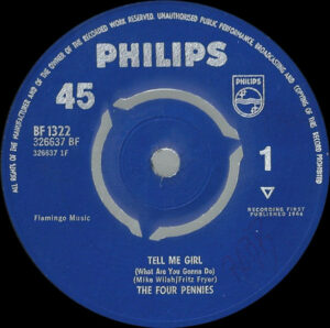 The Four Pennies - Tell Me Girl / Juliet 7 Inch Vinyl Single (7 Inch Record) (45 RPM Record)