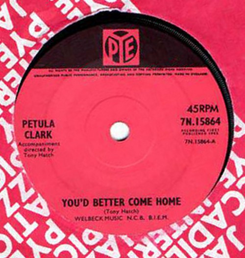 Petula Clark - You'd Better Come Home 7 Inch Vinyl Single (7 Inch Vinyl Record)