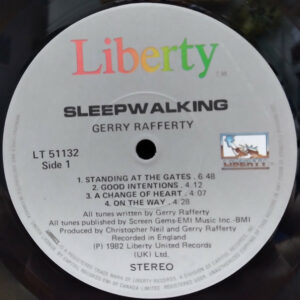 Gerry Rafferty - Sleepwalking Vinyl LP (LP Record, Album)
