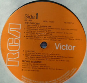Michel Legrand - The Concert Legrand Vinyl Record (LP Record)