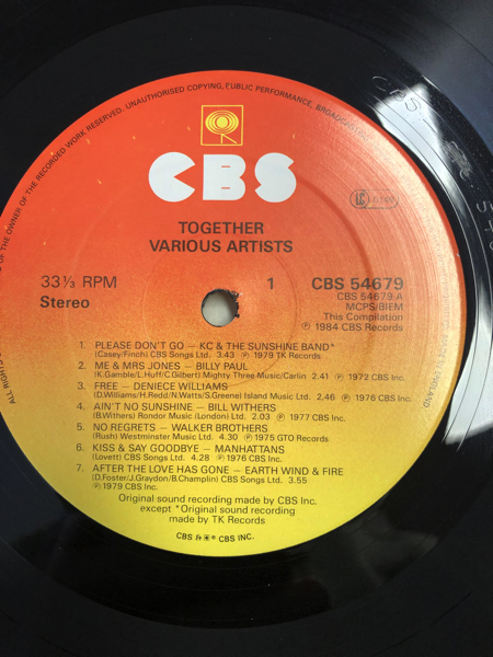 Together The Love Song Collection Vinyl LP (LP, Album, Compilation)
