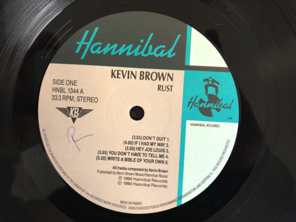 Kevin Brown - Rust Vinyl LP (LP Record, Album) - Image 4