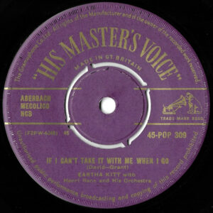 Eartha Kitt With Henri René And His Orchestra - If I Can't Take It With Me When I Go 7 Inch Vinyl Single (7 Inch Record)