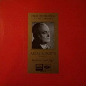 Beniamino Gigli - Arias and Duets Volume 2 Vinyl LP (LP Record, Compilation, Mono)