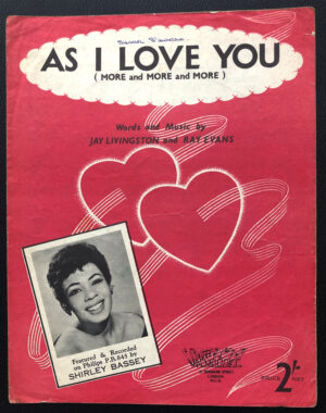 As I Love You (More and More and More) By Jay Livingstone and Ray Evans Piano Sheet Music For Sale
