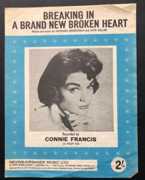 Breaking in a Brand New Broken Heart by Howard Greenfield and Jack Keller Piano Sheet Music For Sale