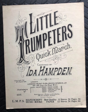 Little Trumpeters Quick March By Ida Hampden Vintage Piano Sheet Music For Sale