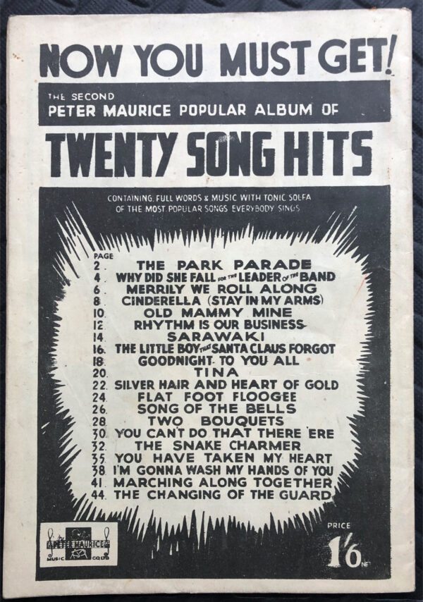 The Third Peter Maurice Popular Album Of Twenty Hit Song Hits Vintage Ukulele Sheet Music For Sale - Image 2