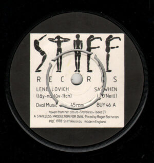 Lene Lovich - Say When 7 Inch Vinyl Single (7 Inch Record)