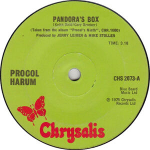 Procol Harum - Pandora's Box 7 Inch Vinyl Single (7 Inch Record)