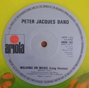 Peter Jacques Band - Walking On Music 12 Inch Vinyl Single (12 Inch Vinyl Record)