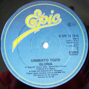 Umberto Tozzi - Gloria 12 Inch VInyl Single (12 Inch Record)