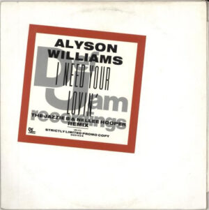 Alyson Williams - I Need Your Lovin' 12 Inch Vinyl Single (12 Inch Record, White Labell)
