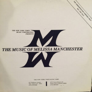 Melissa Manchester - The Music Of Melissa Manchester Vinyl LP (LP Record, Compilation, Promo)