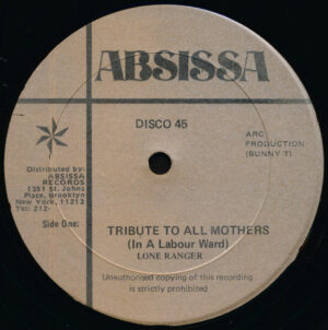 Lone Ranger - Tribute To All Mothers (In A Labour Ward) 12 Inch Vinyl Single (12 Inch Record)
