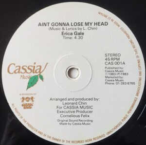 Erica Gale Featuring The Players - Ain't Gonna Lose My Head 12 Inch Vinyl Single (12 Inch Record)