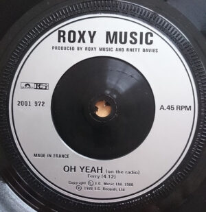 Roxy Music - Oh Yeah 7 Inch Vinyl Single (7 Inch Record)