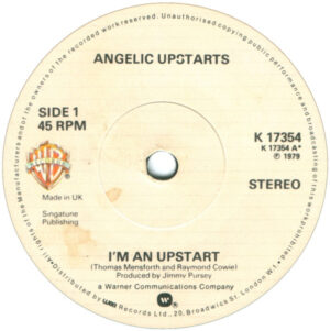 Angelic Upstarts - I'm An Upstart 7 Inch Vinyl Single (7 Inch Record)