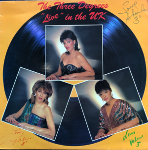 The Three Degrees - "Live" In The U.K Vinyl LP (LP Record) Signed On Front Cover by Three Degrees