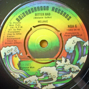 Melanie - Bitter Bad 7 Inch Vinyl Single (7 Inch Record)