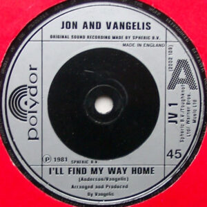 Jon and Vangelis - I'll Find My Way Home 7 Inch Vinyl Single (7 Inch Record)
