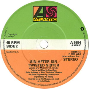Twisted Sister - I Am (I'm Me) 7 Inch Vinyl Single (7 Inch Record)