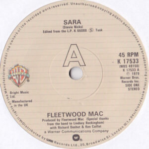 Fleetwood Mac - Sara 7 Inch Vinyl Single (7 Inch Record)