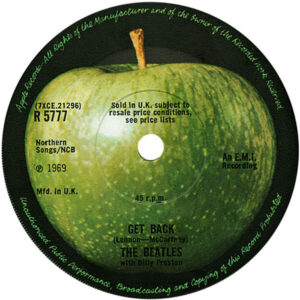 The Beatles With Billy Preston - Get Back 7 Inch Vinyl (7 Inch Record, Single)