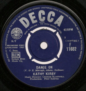 Kathy Kirby - Dance On 7 Inch Vinyl Single (7 Inch Record)