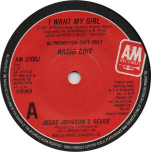 Jesse Johnson's Revue - I Want My Girl 7 Inch Vinyl Single (7 Inch Record, Promo)