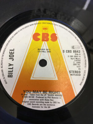 Billy Joel - You May Be Right 7 Inch Vinyl Single (7 Inch Record, Promo)