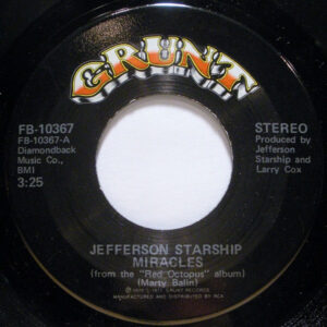 Jefferson Starship - Miracles 7 Inch Vinyl Single (7 Inch Record)