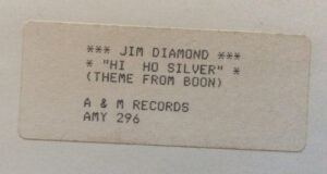 Jim Diamond - Hi Ho Silver 12 Inch Vinyl Single (12 Inch Record, White Label)