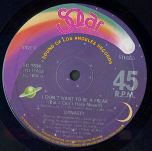Dynasty - I Don't Want To Be A Freak (But I Can't Help Myself) 12 Inch Vinyl Single (12 Inch Record)
