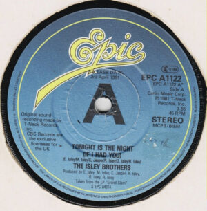 The Isley Brothers - Tonight Is The Night (If I Had You) / Who Said? 7 Inch Vinyl Single (7 Inch Record, Promo)