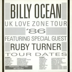 Billy Ocean Featuring Special Guest Ruby Turner - UK Love Zone Tour '86 12 Inch Vinyl Single (12 Inch Record, Promo)