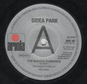 Gidea Park - The Boogie Romance 7 Inch Vinyl Single (7 Inch Record, Promo)