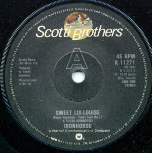 Ironhorse - Sweet Lui-Louise 7 Inch Vinyl Single (7 Inch Record)
