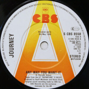 Journey - Any Way You Want It 7 Inch Vinyl Single (7 Inch Record, Promo)