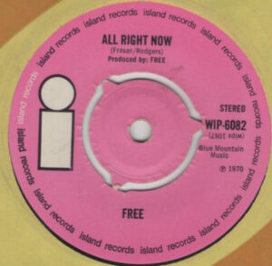 Free - All Right Now 7 Inch Vinyl Single (7 Inch Record)