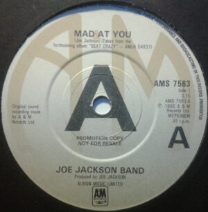 Joe Jackson Band - Mad At You 7 Inch Vinyl Single (7 Inch Record, Promo)