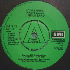 J. Geils Band - Love Stinks 7 Inch Vinyl Single (7 Inch Record, Promo)