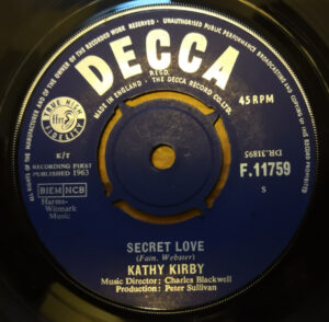 Kathy Kirby - Secret Love 7 Inch Vinyl Single (7 Inch Record)