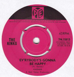 The Kinks - Ev'rybody's Gonna Be Happy 7 Inch Vinyl Single (7 Inch Record)