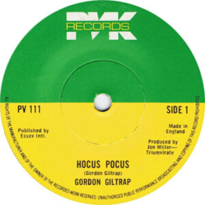 Gordon Giltrap - Hocus Pocus 7 Inch Vinyl Single (7 Inch Record)