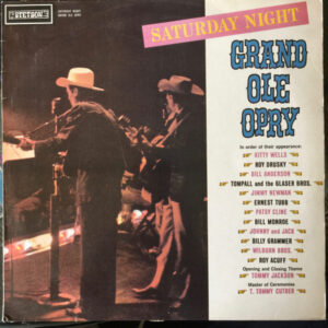 Saturday Night - Grand Ole Opry Vinyl LP (LP Record, Compilation)
